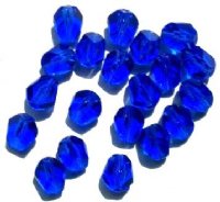20 10mm Faceted Sapphire Nugget Firepolish Beads